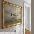 Framed Vintage Last Name Wedding Sign Painting | 2145