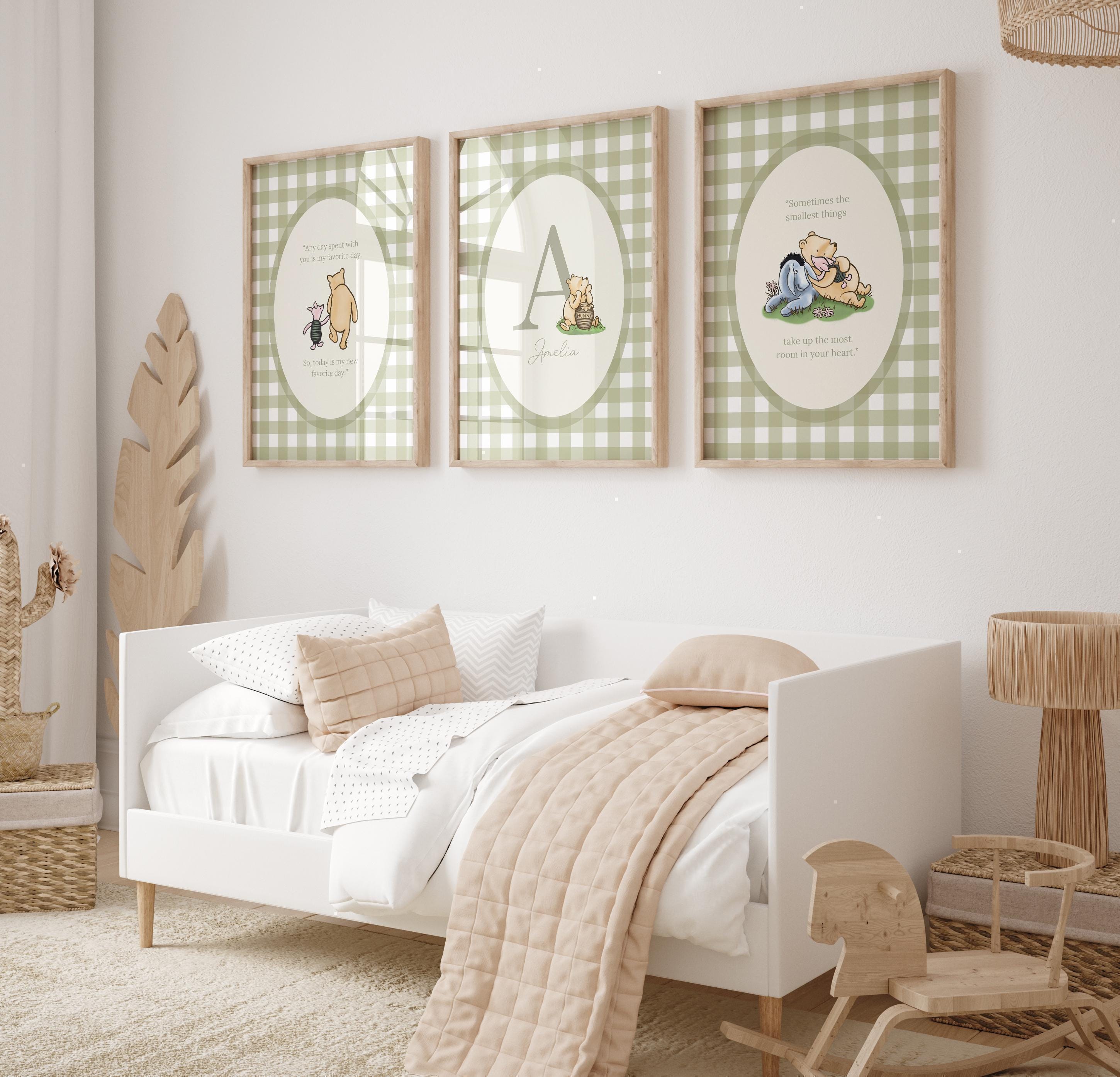 Winnie the Pooh Personalized Gingham Art | 1400B