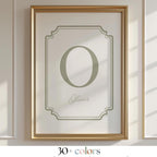 Custom Personalized Vintage Initial Art | 1196