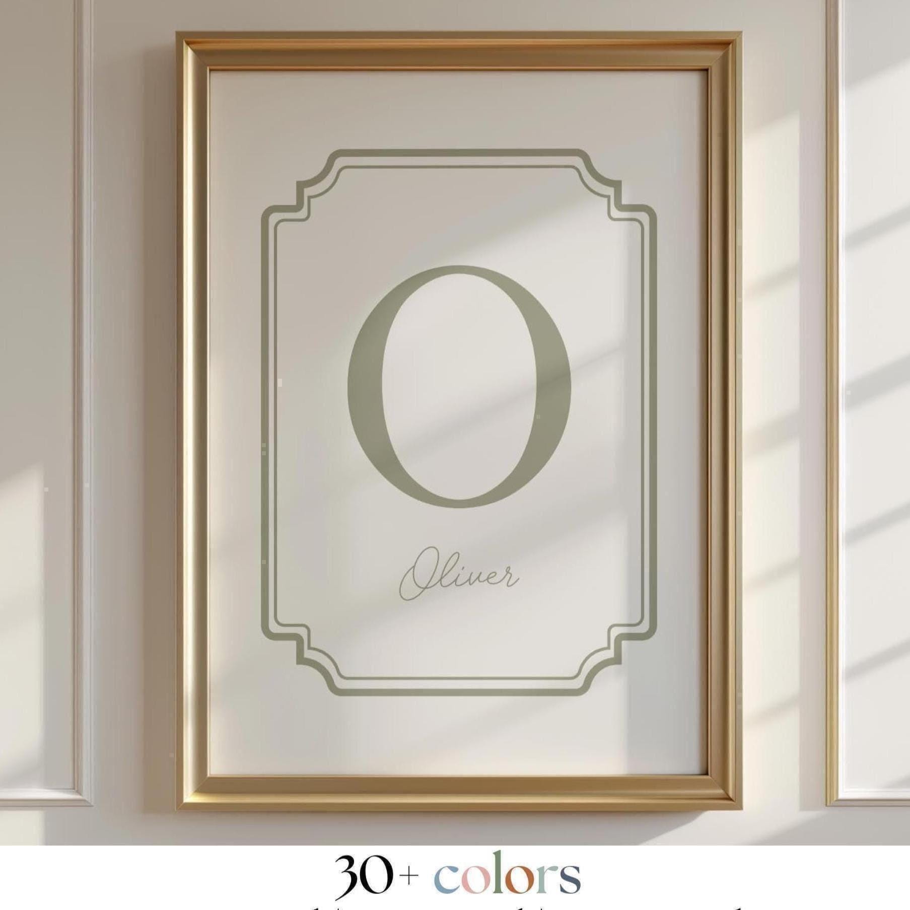 Custom Personalized Vintage Initial Art | 1196