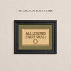 All Legends Start Small™ Print ∙ Vintage Sports Nursery Wall Art ∙ 2285
