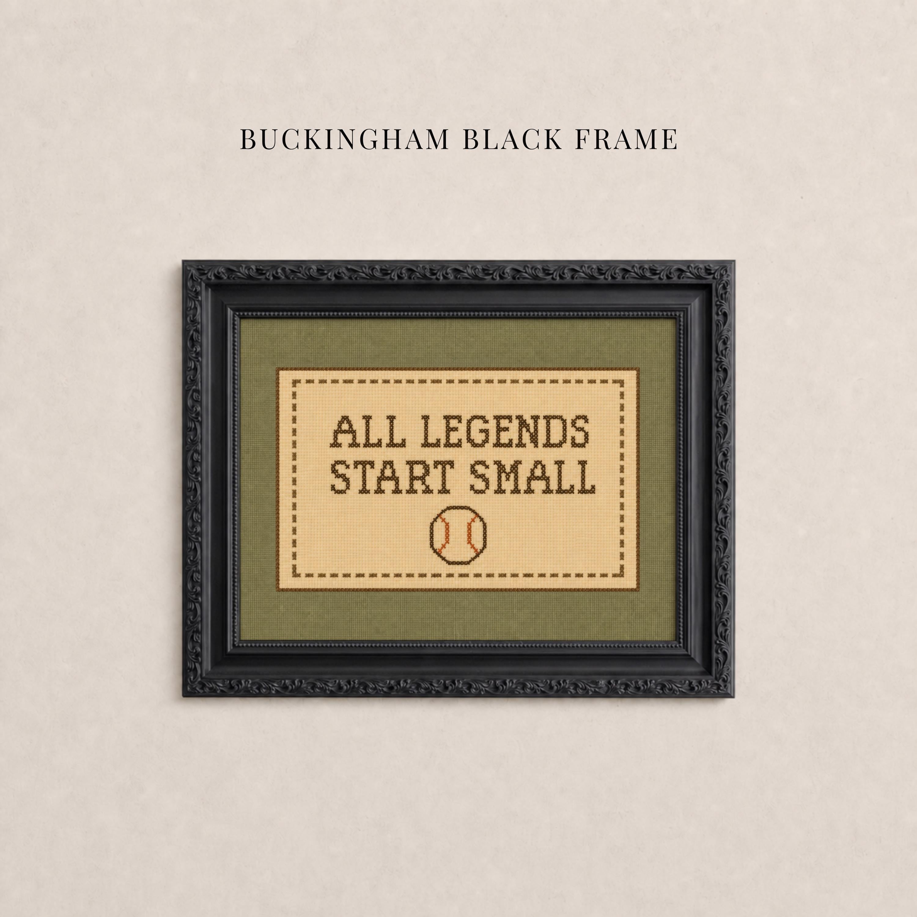 All Legends Start Small™ Print ∙ Vintage Sports Nursery Wall Art ∙ 2285