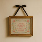 Thank Heaven for Little Girls Vintage Floral Nursery Art | 1644
