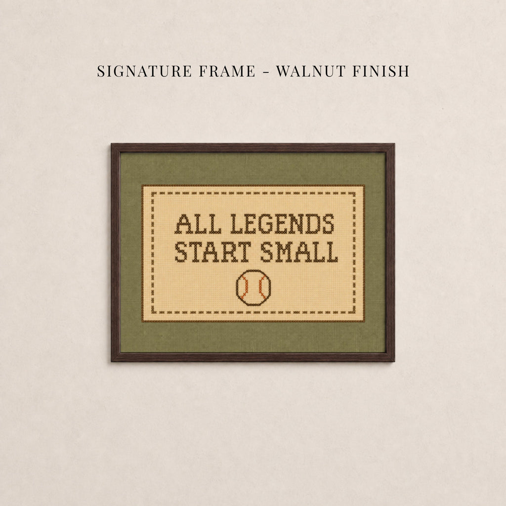 All Legends Start Small™ Print ∙ Vintage Sports Nursery Wall Art ∙ 2285