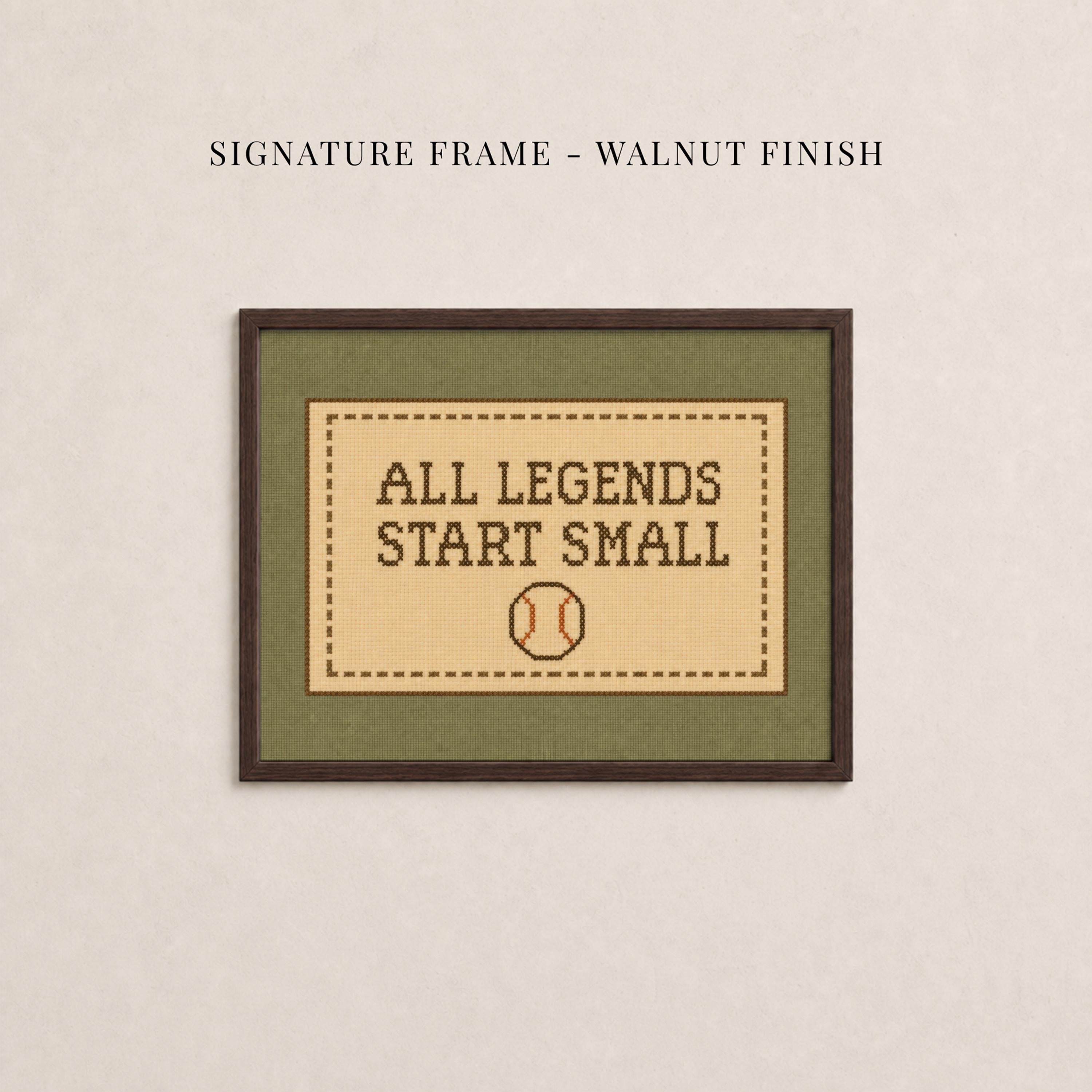 All Legends Start Small™ Print ∙ Vintage Sports Nursery Wall Art ∙ 2285