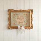 Thank Heaven for Little Girls Vintage Floral Nursery Art | 1644
