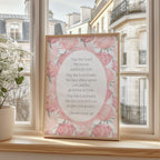 Numbers 6:24-26 Pink Floral Christian Nursery Art ∙ 1498