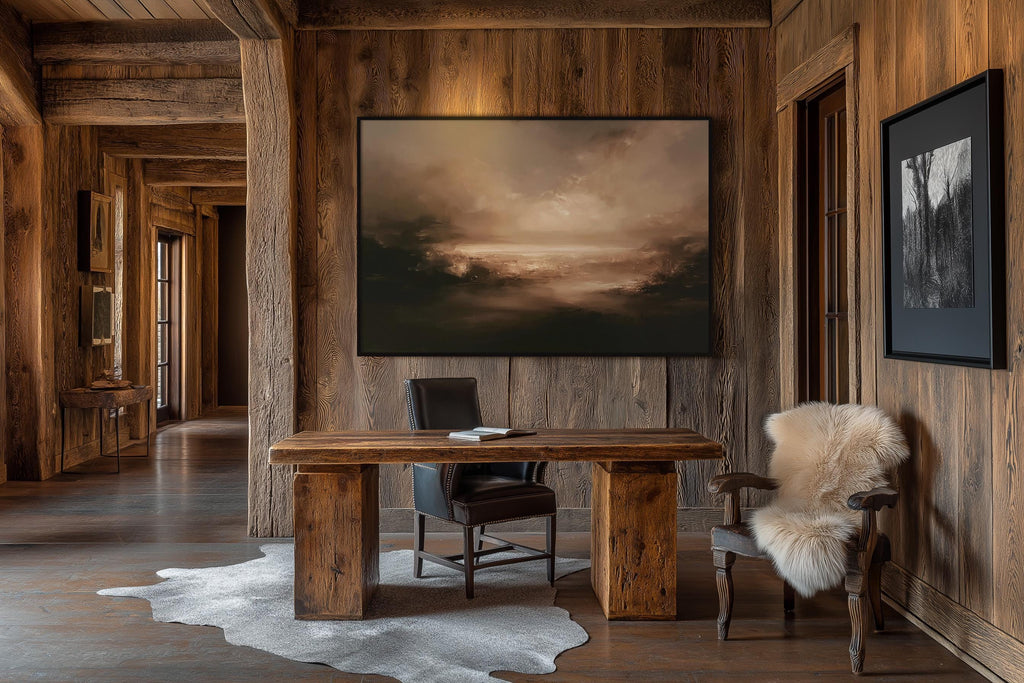 Moody Landscape Canvas Print - Abstract Earth Tone Wall Art | 2227