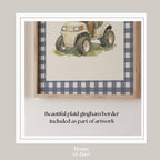 Boy's Golf Nursery Art ∙ Set of 3 Prints Beige Plaid Teddy Bears | 2237