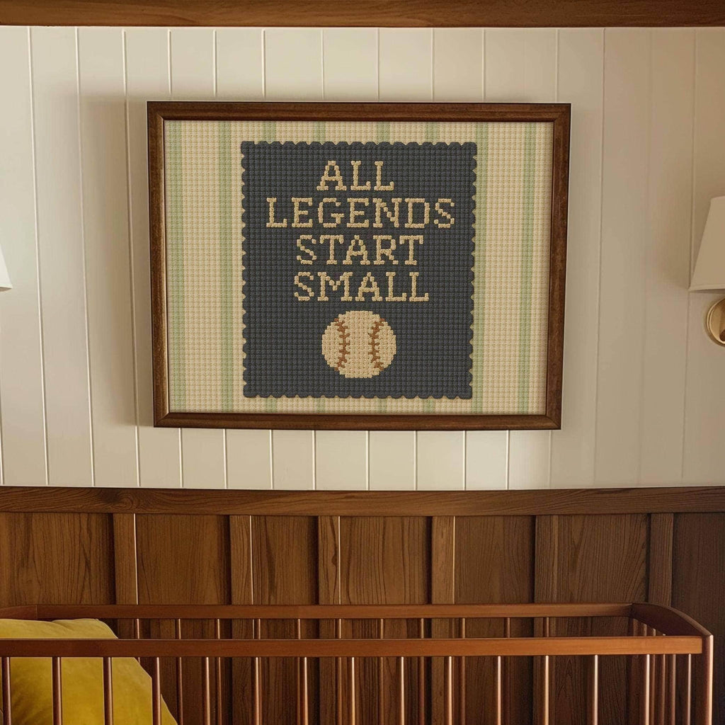 All Legends Start Small™ Vintage Sports Nursery Art | 1637