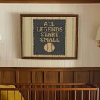 All Legends Start Small™ Vintage Sports Nursery Art | 1637