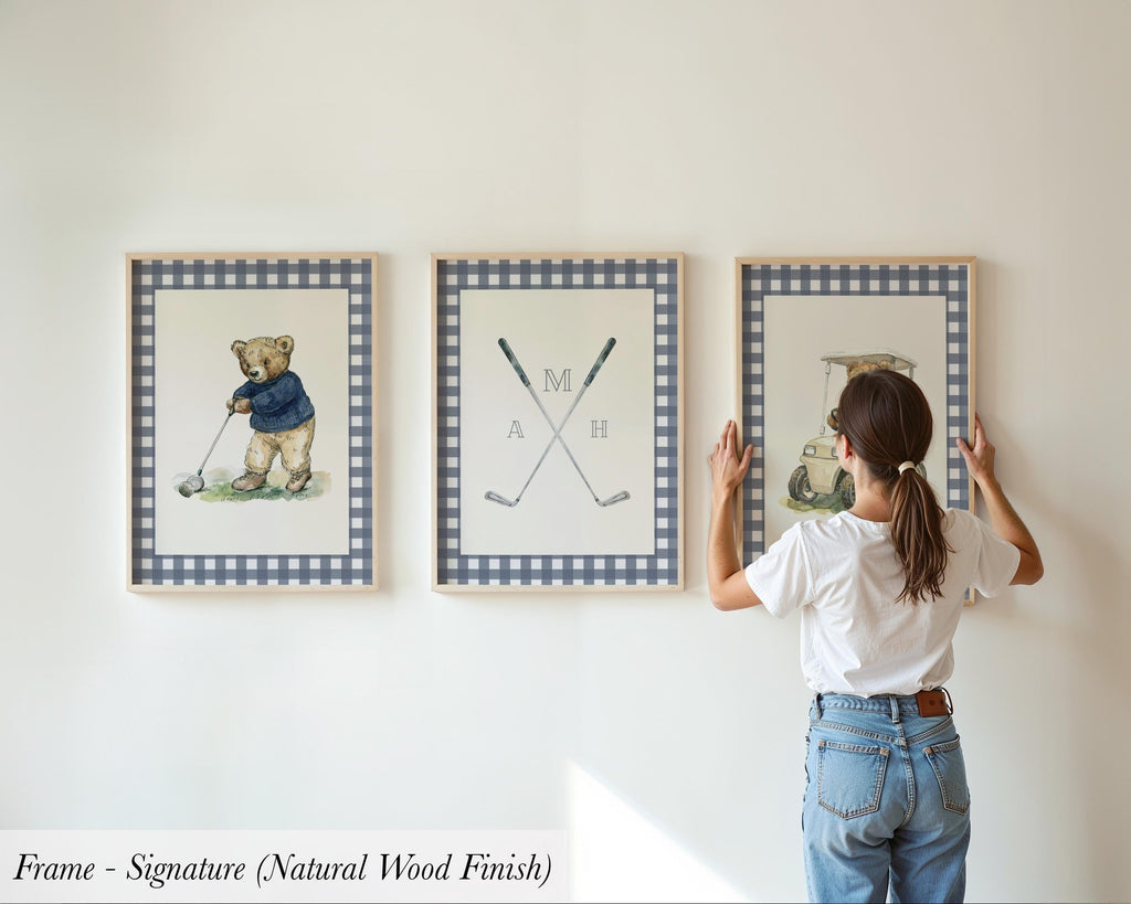 Boy Golf Nursery Teddy Prints | 1848