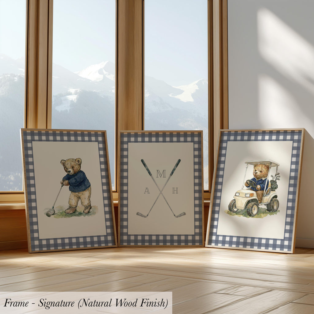 Boy Golf Nursery Teddy Prints | 1848