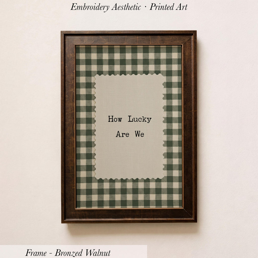 Green Gingham How Lucky Are We Art | 1960