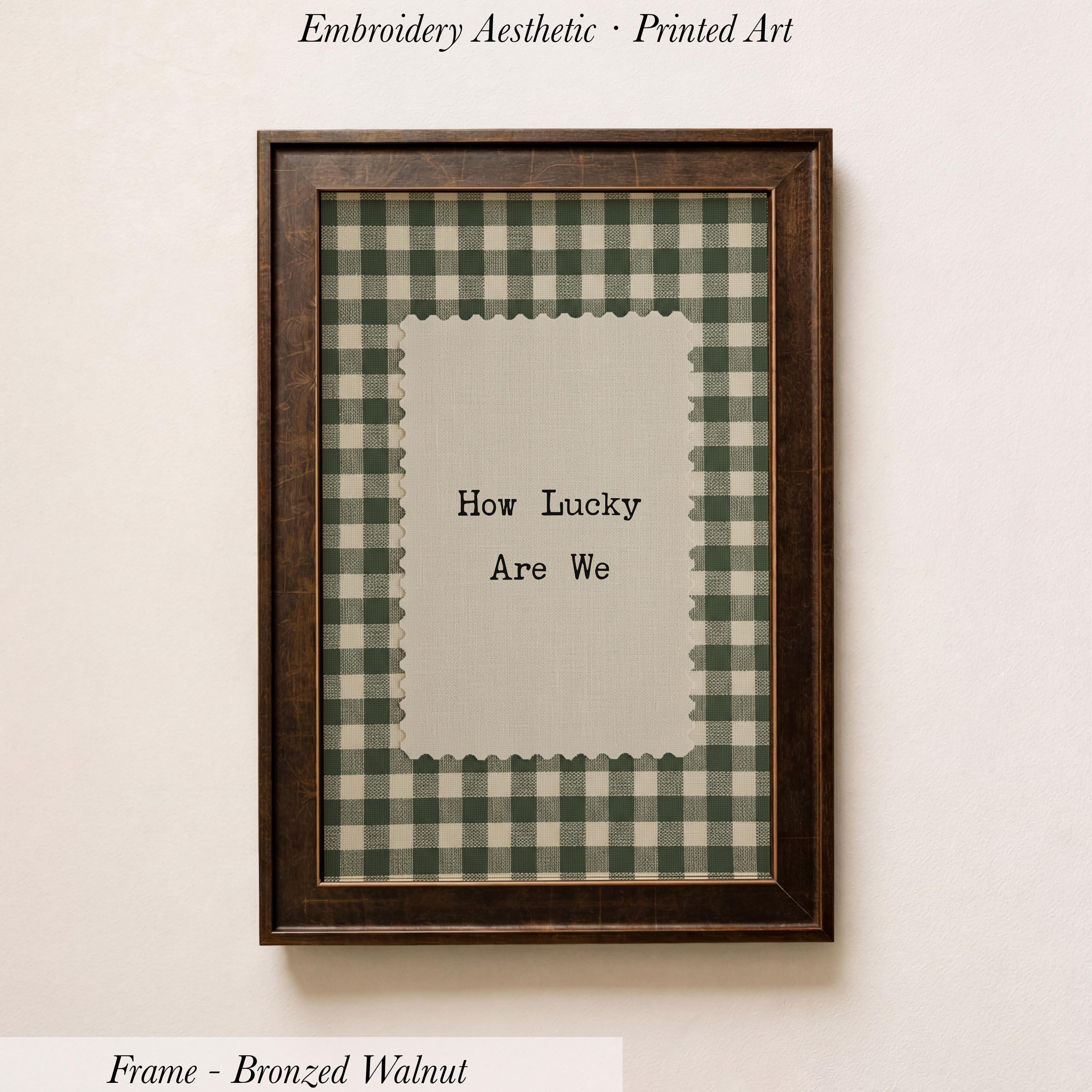 Green Gingham How Lucky Are We Art | 1960