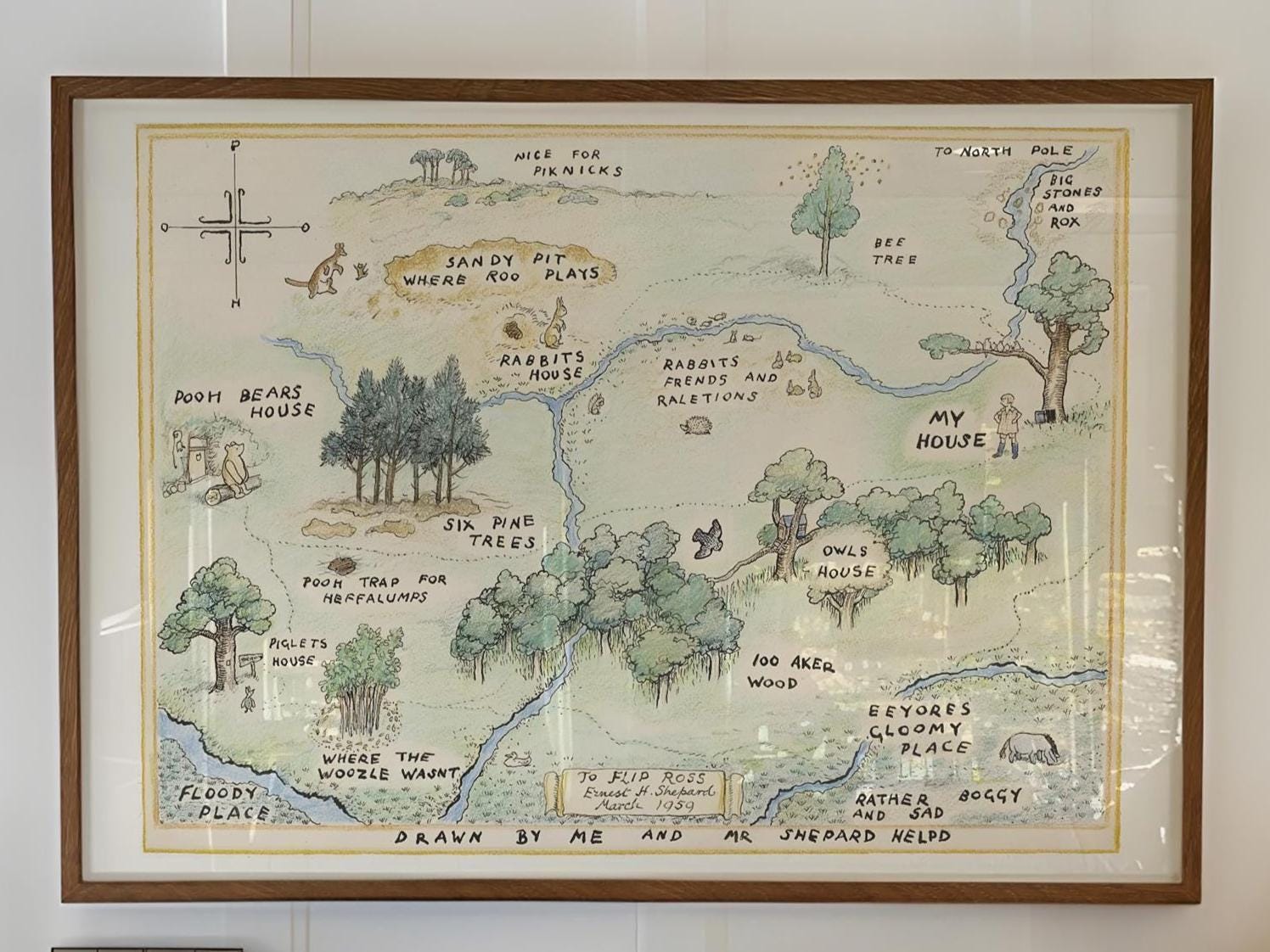 100 Acre Wood Winnie Pooh Map Print | 1687