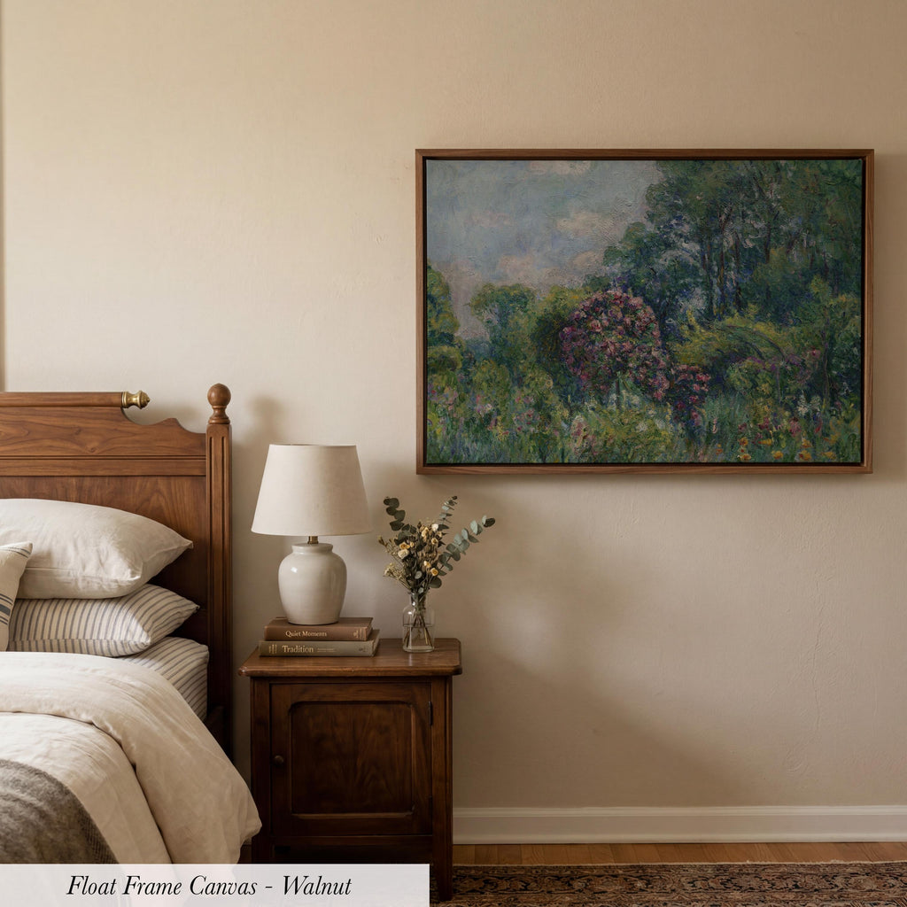 Monet Garden Cotton Float Frame Canvas Art Print | 2215