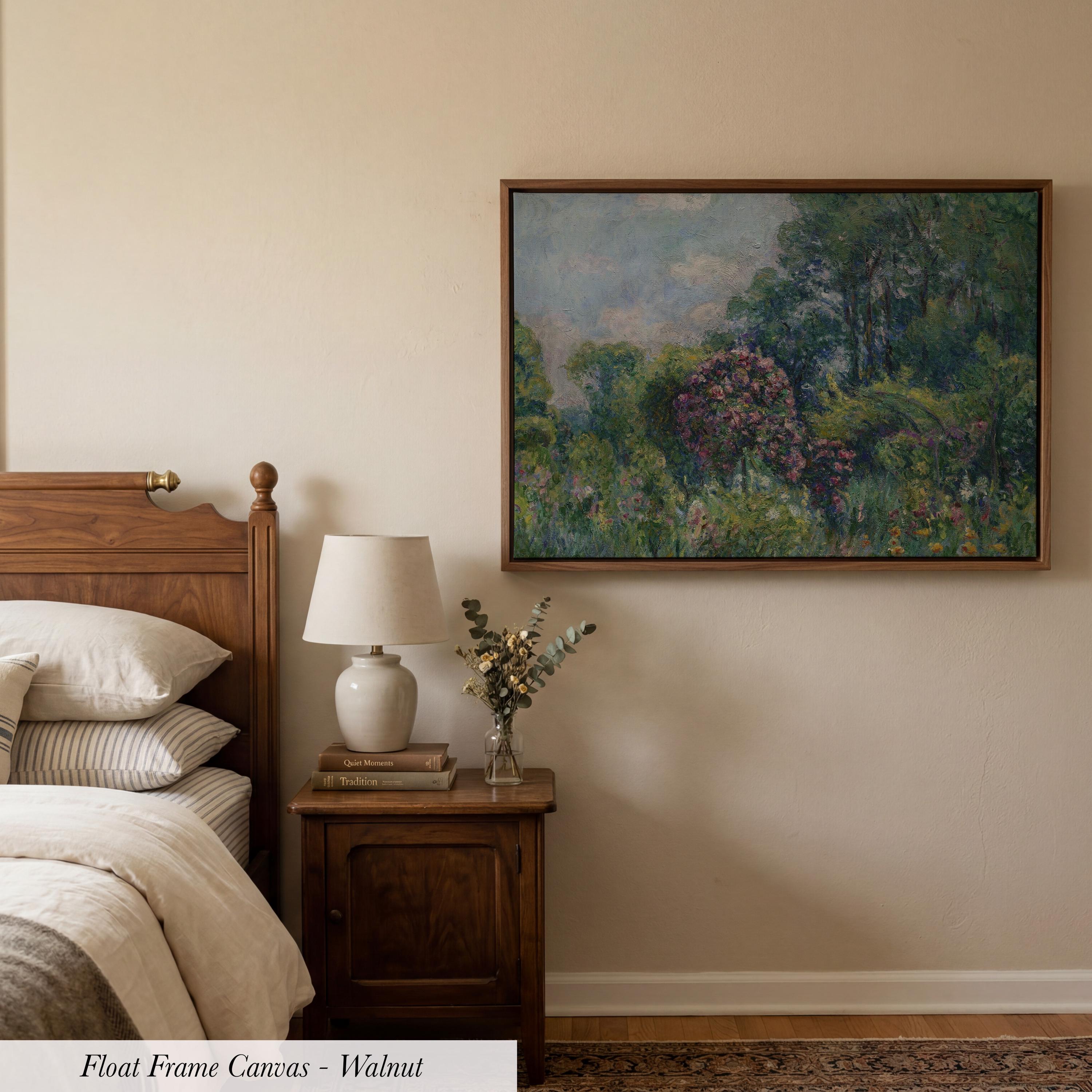 Monet Garden Cotton Float Frame Canvas Art Print | 2215
