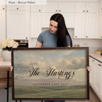 Framed Vintage Last Name Wedding Sign Painting | 2145