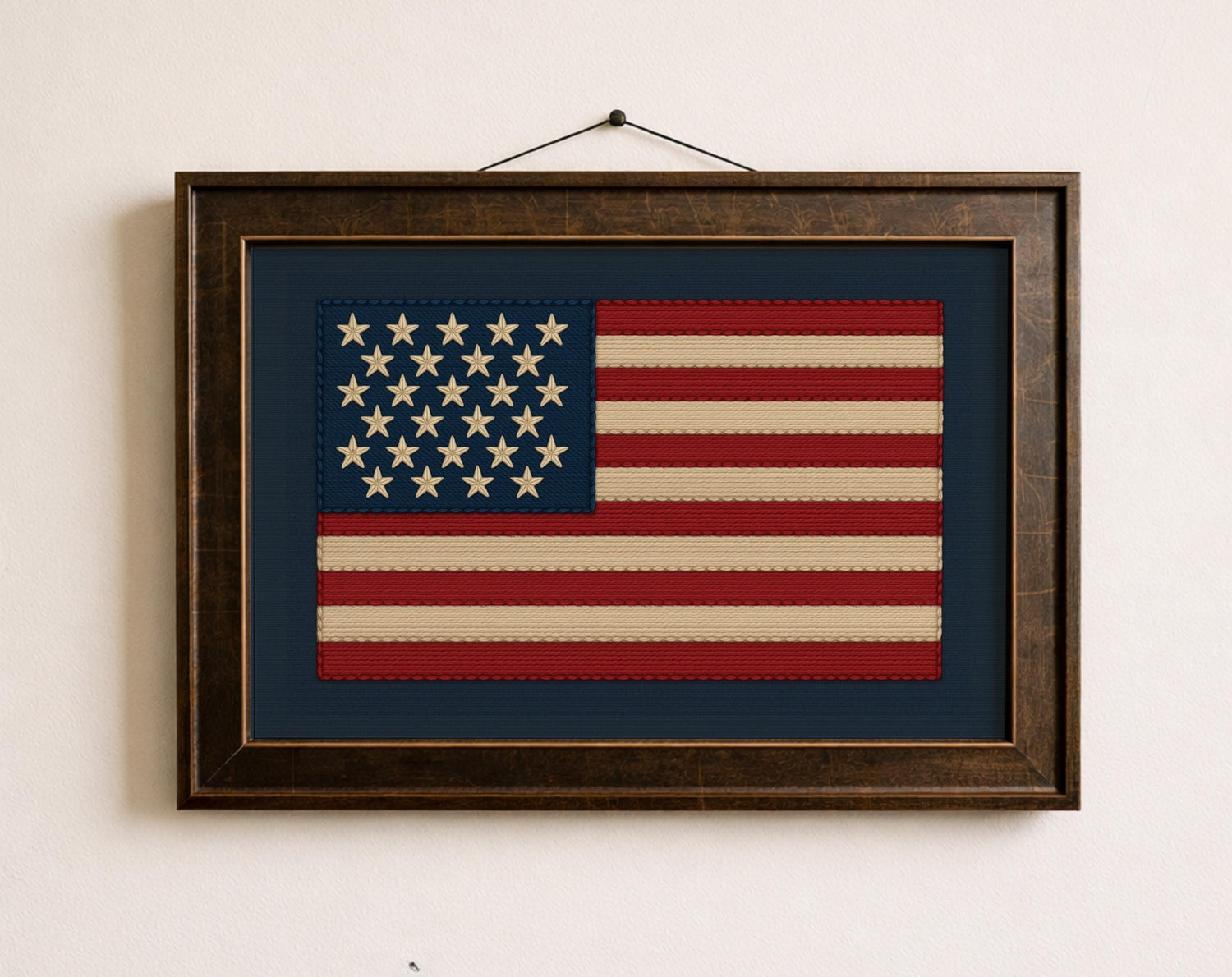 Vintage American Flag framed print