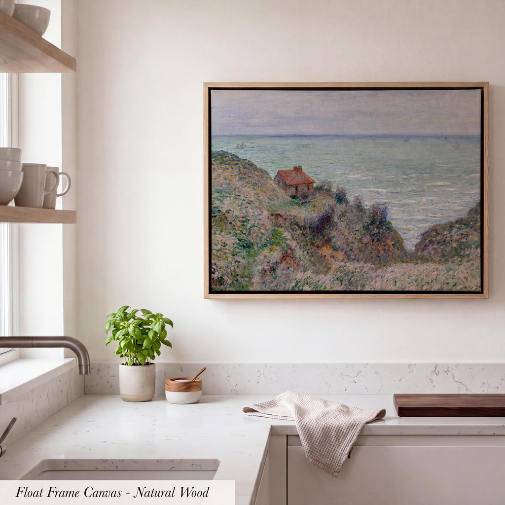 Monet Seascape Coastal Cotton Float Frame Canvas Art Print | 2214