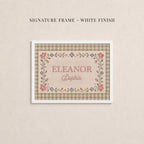 Personalized Nursery Name Sign Cross Stitch Style Wall Art | 2239