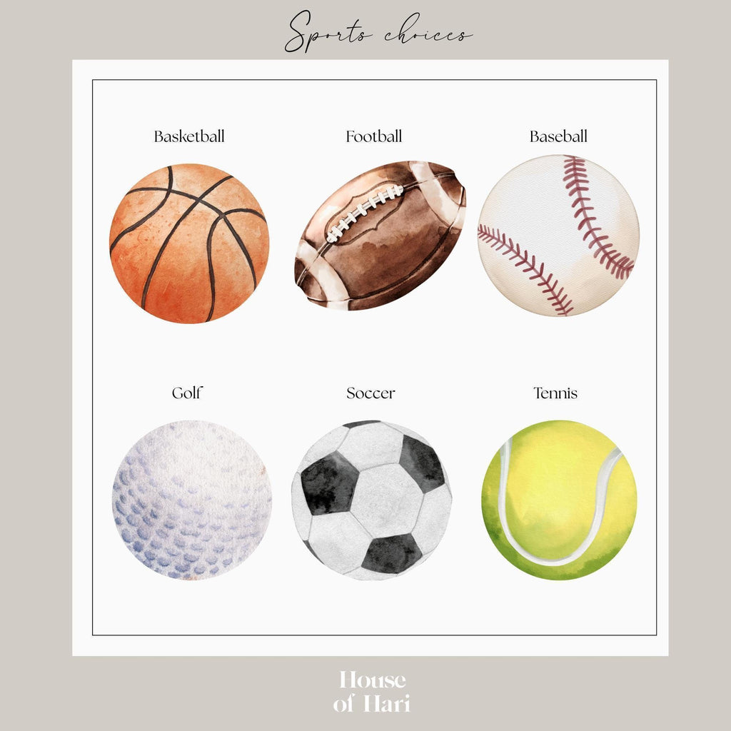All Legends Start Small™ Boy Nursery Wall Art - Football, Baseball, Basketball | 2154