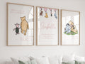 Winnie The Pooh Nursery Quote Print, Winnie the pooh nursery set, Classic Pooh Baby Decor Wall Art, New Baby, Digital, Printable, Framed