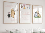 Winnie The Pooh Nursery Quote Print, Winnie the pooh nursery set, Classic Pooh Baby Decor Wall Art, New Baby, Digital, Printable, Framed
