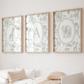 Green Chinoiserie Toile de Jouy Animals Print | 1869