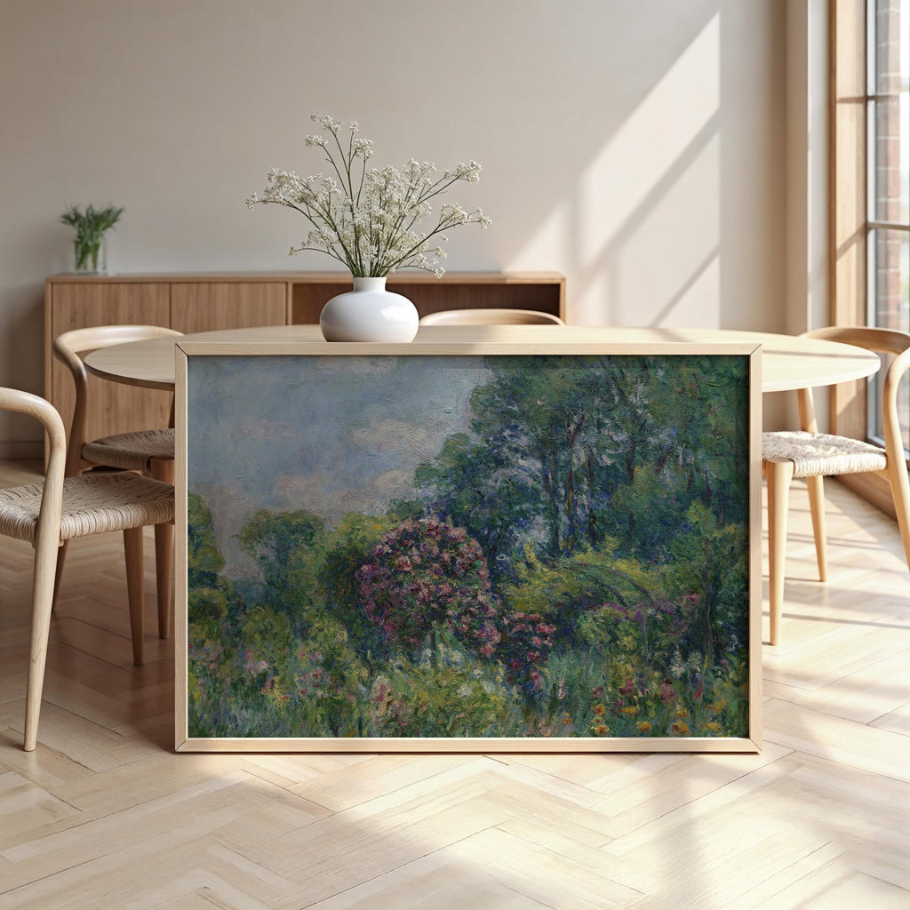 Monet Garden Cotton Float Frame Canvas Art Print | 2215