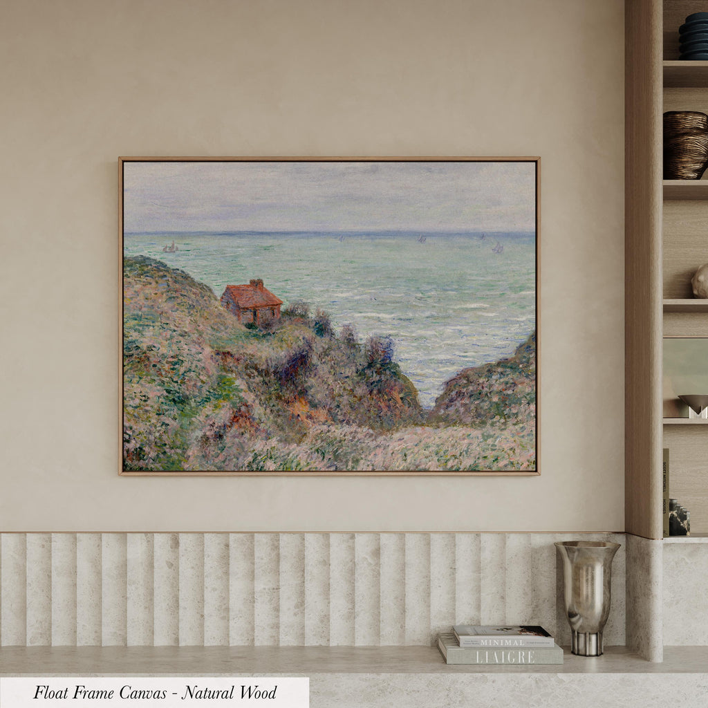 Monet Seascape Coastal Cotton Float Frame Canvas Art Print | 2214