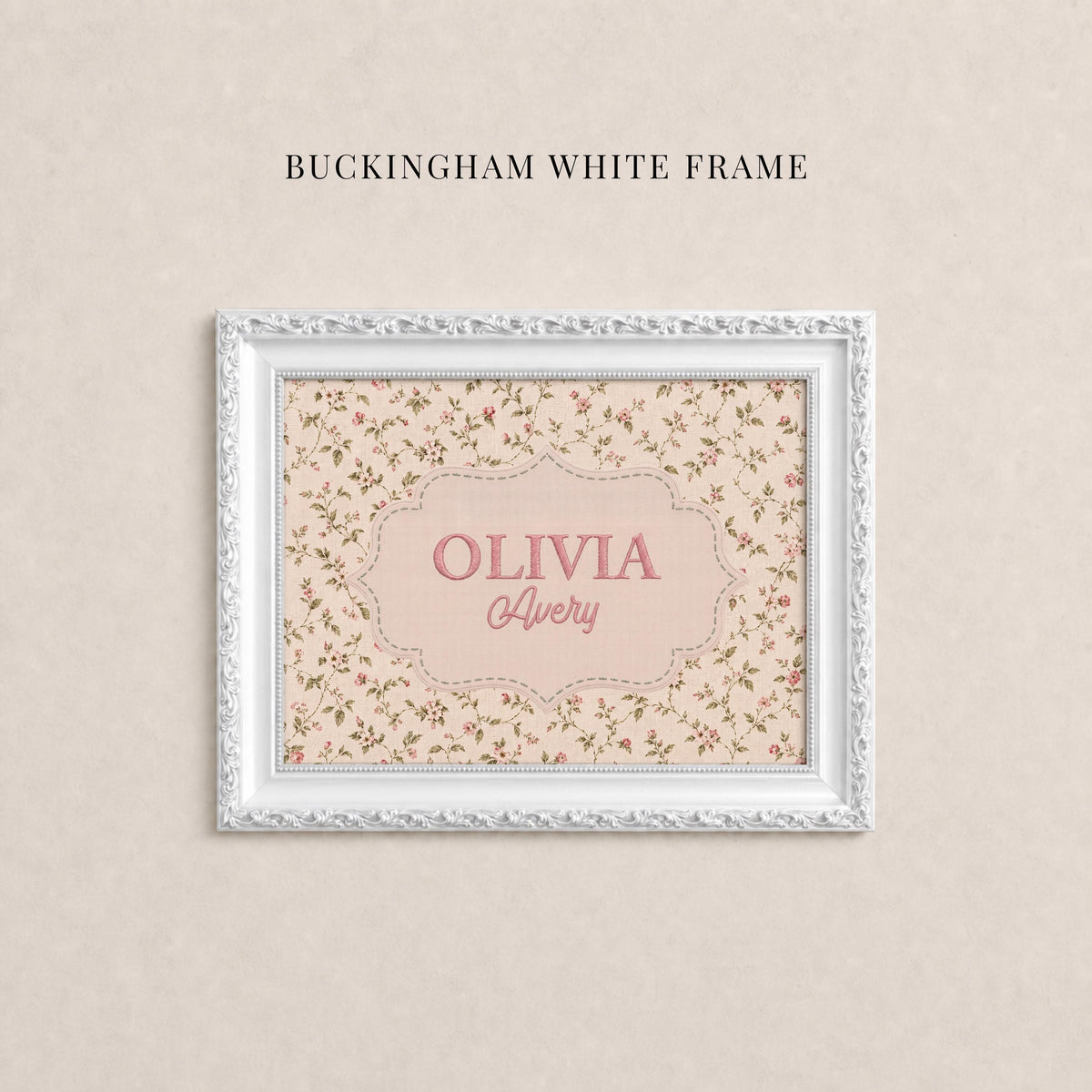 Personalized Nursery Cross Stitch Style Wall Art ∙ Name Sign for Nursery ∙ 2335