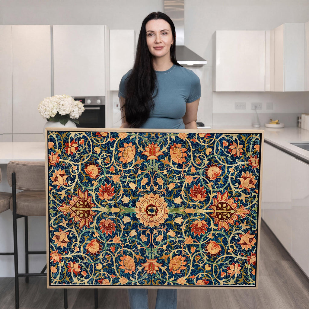 William Morris Botanical Cotton Float Frame Canvas Art Print ∙ 2212