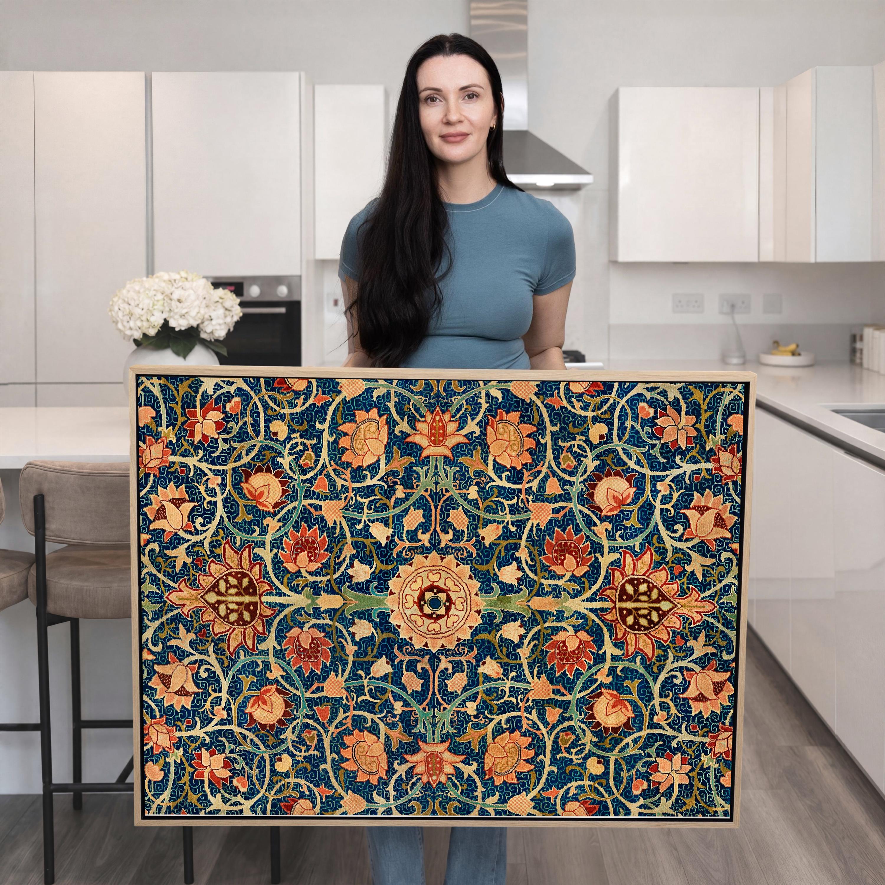 William Morris Botanical Cotton Float Frame Canvas Art Print ∙ 2212