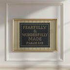 Psalm 139 Rustic Nursery Bible Art | 1676
