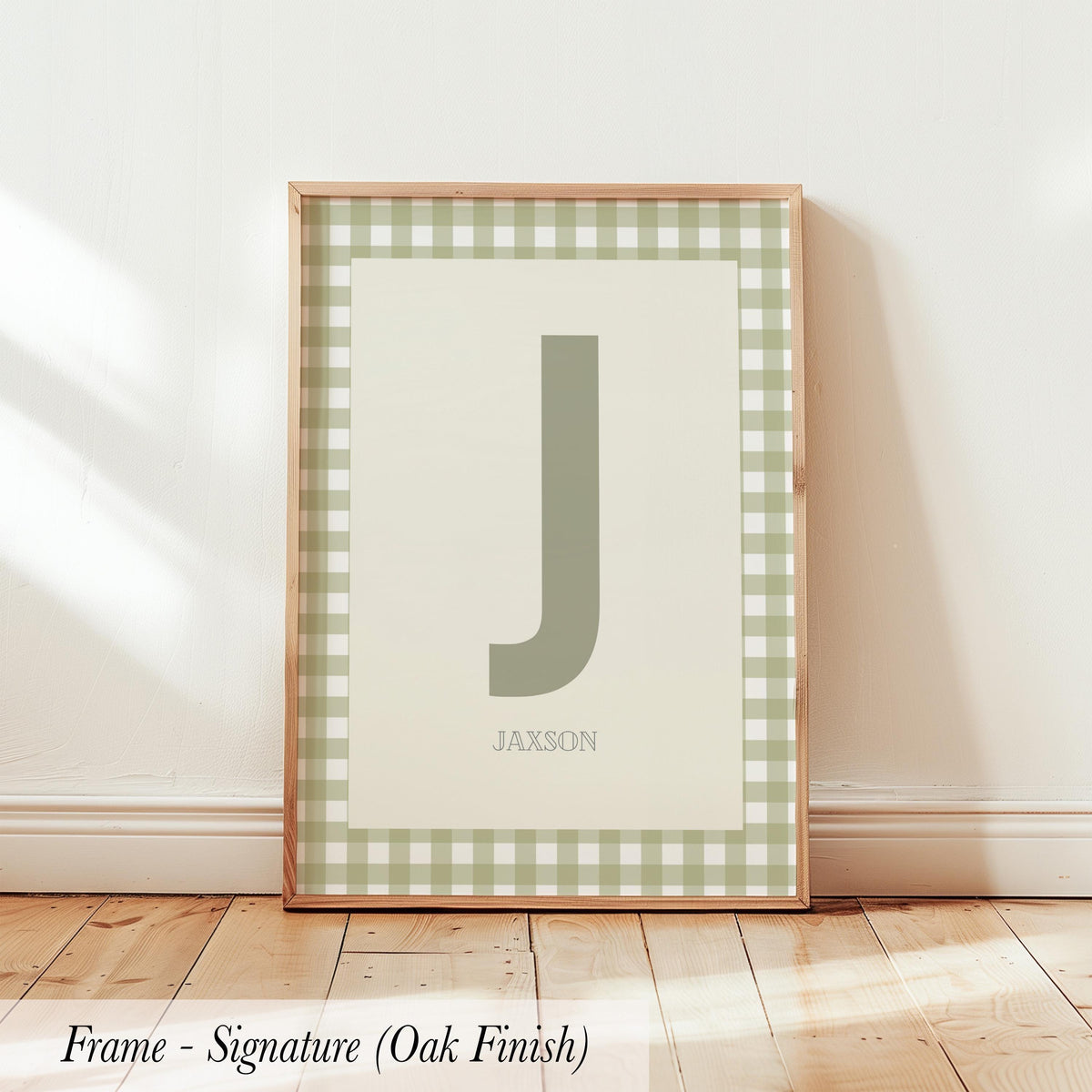 Personalized Name Initial Nursery Sports Wall Art ∙ 1995