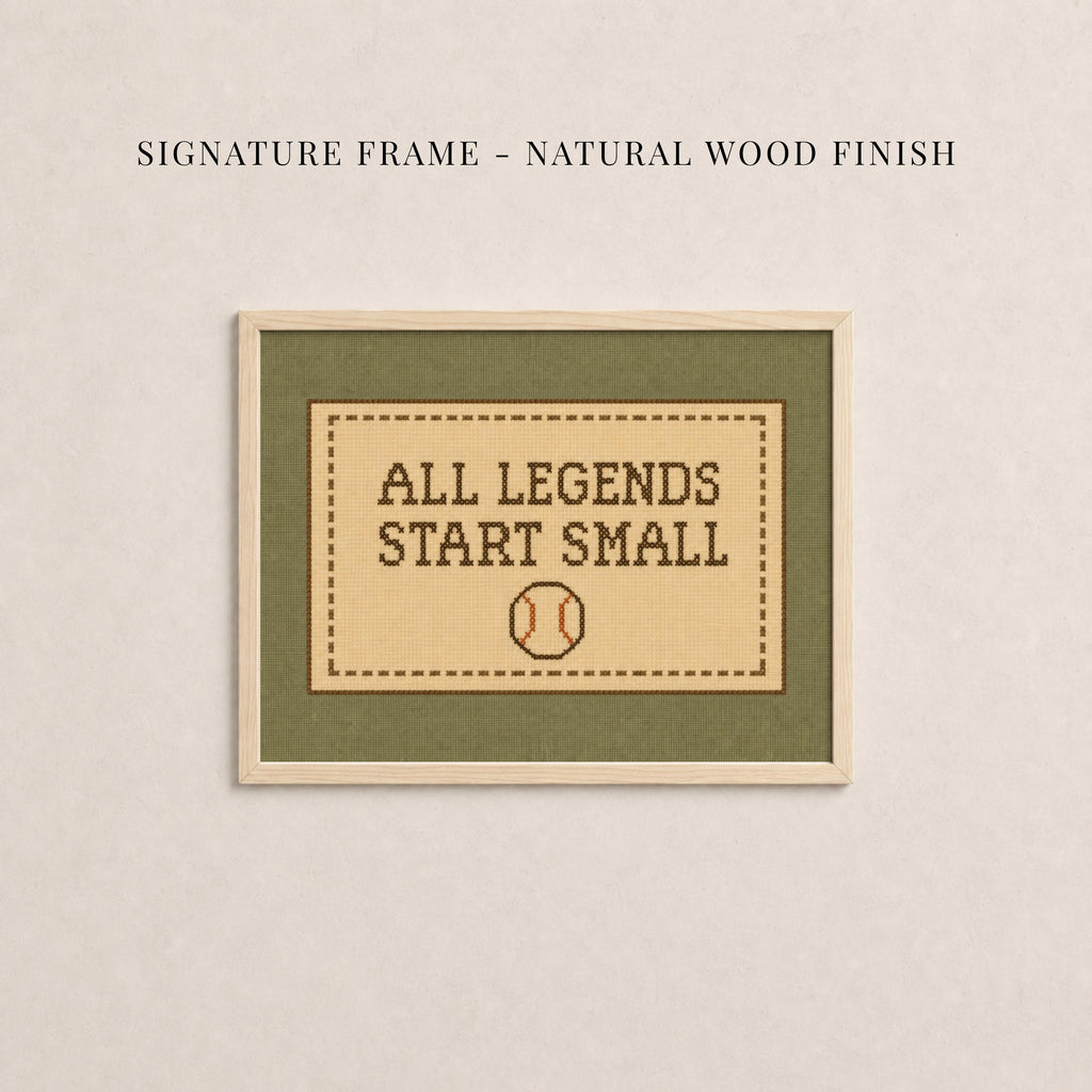 All Legends Start Small™ Print ∙ Vintage Sports Nursery Wall Art ∙ 2285