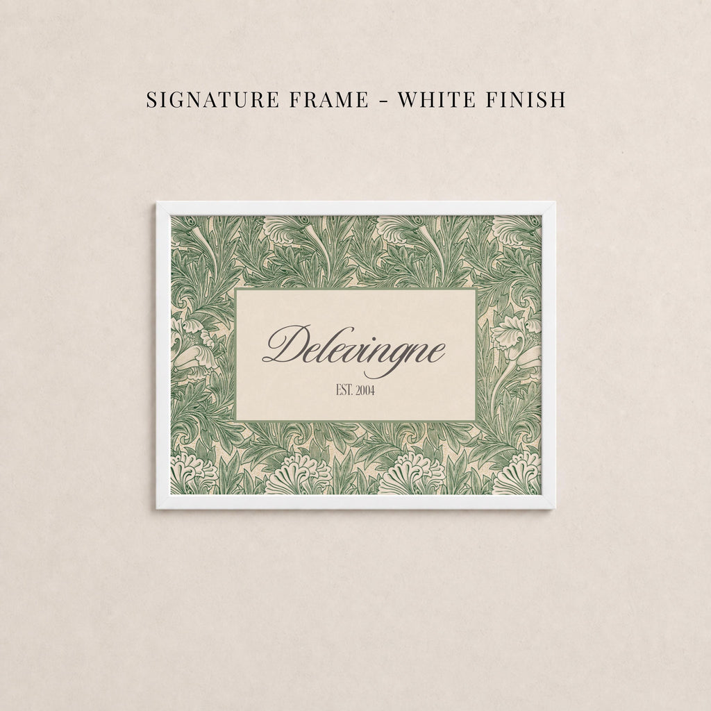 Custom Family Name Sign William Morris Floral Wall Art | 2243
