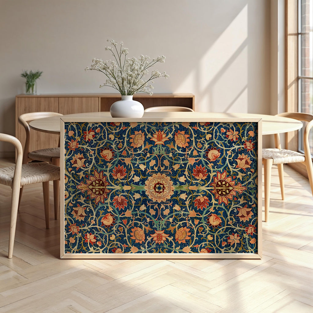 William Morris Botanical Cotton Float Frame Canvas Art Print ∙ 2212