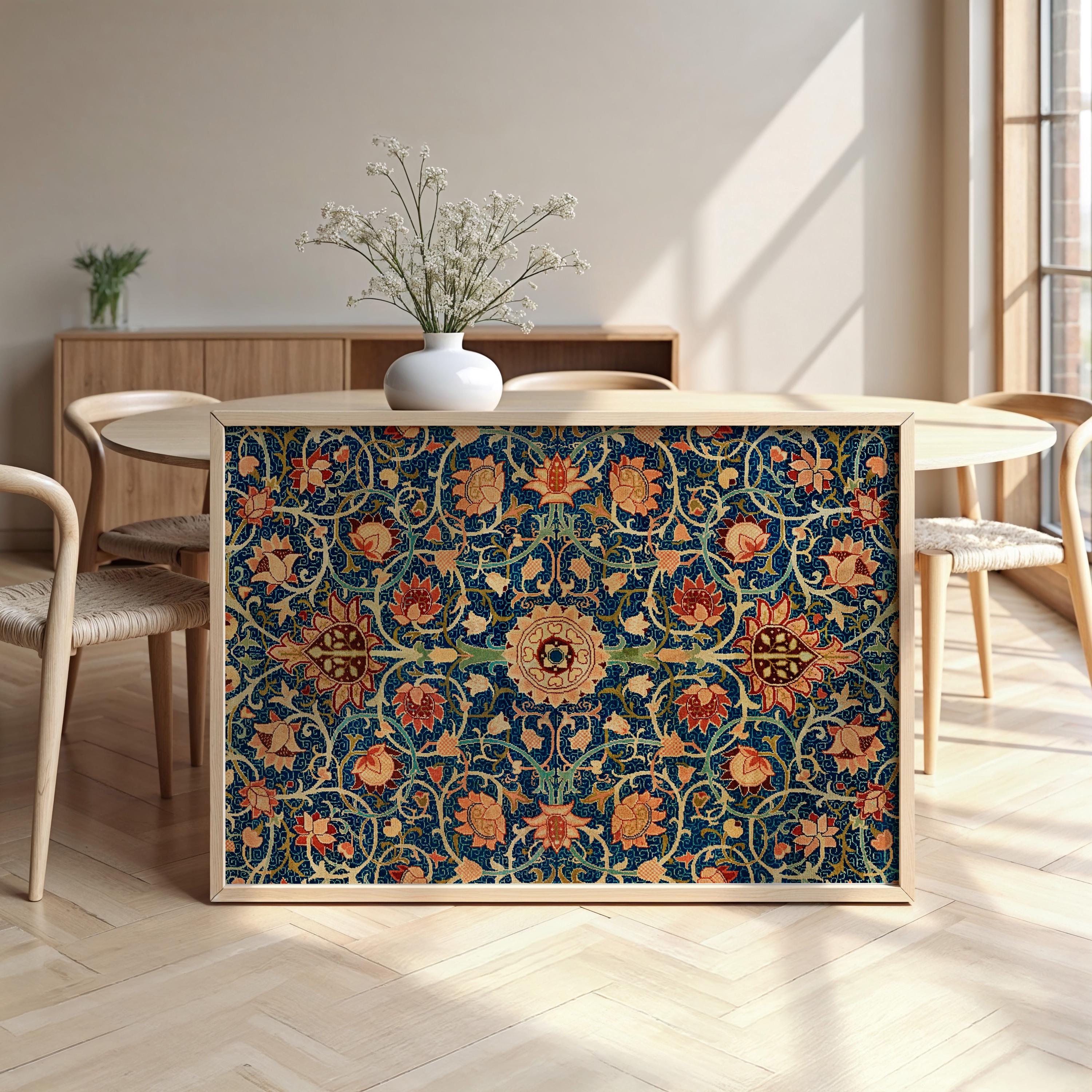 William Morris Botanical Cotton Float Frame Canvas Art Print ∙ 2212