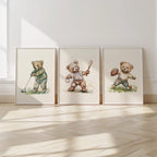Vintage Sports Teddy Bear Nursery Set | 1232
