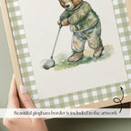 Lacrosse Theme Teddy Bear Print | 1850