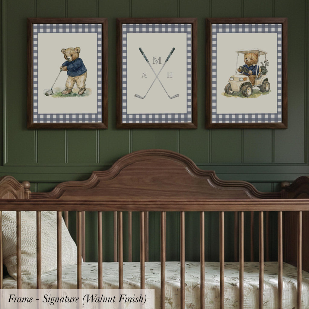 Boy Golf Nursery Teddy Prints | 1848