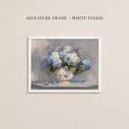 Hydrangea Print | Blue Floral Ceramic Vase Still Life Art | 2254